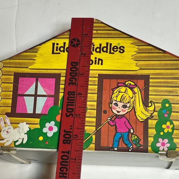 Vintage 1967 Mattel Liddle Kiddles Kabin toy Doll Carry Case Alco orange roof - Picture 7 of 14